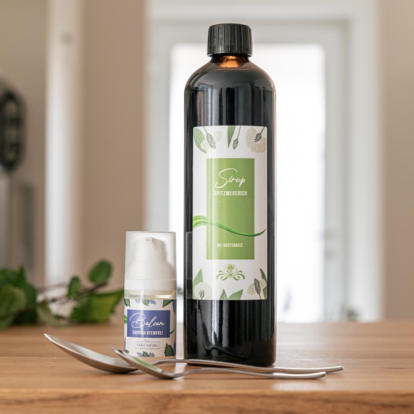 Atemwohl-Set mit Spitzwegerich Sirup und Sabrina Atemenfrei Balsam MT Naturprodukte